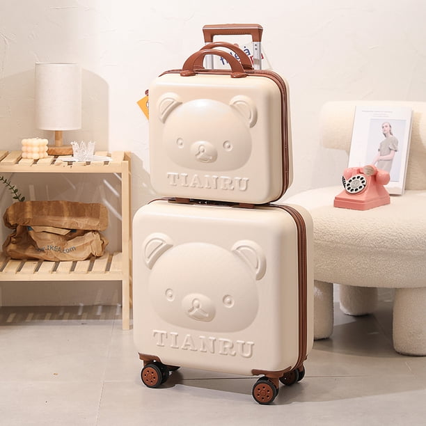 Maleta de viaje de dibujos animados con bolso de mano, bolso con ruedas para niñas de 20 pulgadas, Maleta de moda para mujer, conjunto de equipaje rodante, novedad de 2023
