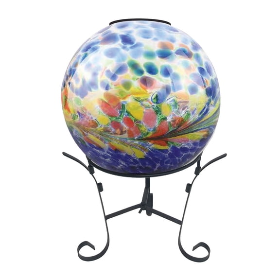 Briarwood Lane Blue Multicolor Solar LED Glass Gazing Ball