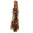 thumbnail image 2 of Riviera Sun African Print Dashiki Maxi Caftan for Women (Rasta Print 3, 2X / 3X), 2 of 3