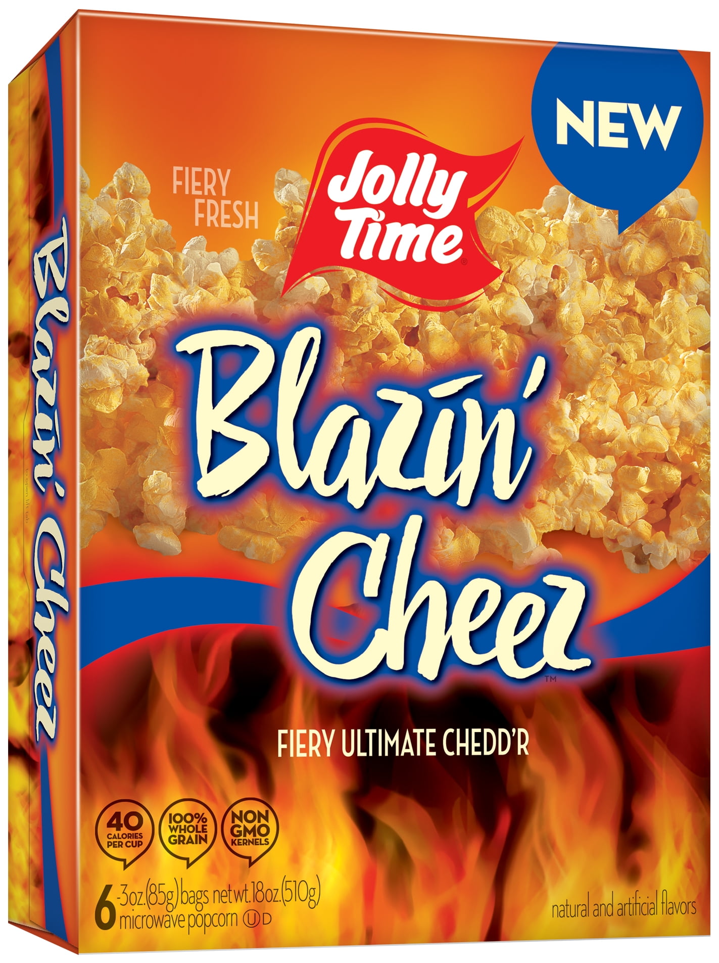 Jolly Time Blazin Cheez Microwave Popcorn 3 Oz, 6 Ct