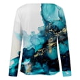 thumbnail image 4 of T-shirts à Manches Longues Col Rond pour Femmes Hauts Tunique Imprimée Florale Tendance Hauts Décontractés Amples Confortables Chandails en Molleton Blouses, 4 of 5
