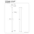 thumbnail image 2 of Kingston Brass Rail de Rideau Vintage Support de Plafond, 2 of 2