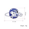 thumbnail image 5 of 4 Uds. Broche azul de lujo planeta astronauta globo broche moda goteo de aceite broche, 5 of 5