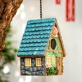 thumbnail image 3 of Resin Hanging Birdhouse for Outside Garden Bird House Bird Nesting Nest Box for, 3 of 8