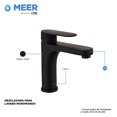 thumbnail image 3 of Accesorios para baño y Mezcladora para lavabo en Negro Mate Meer Faucets by CNX MZM4103 + ACC-011, 3 of 10