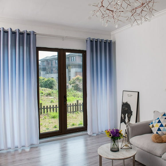 Clearance!npkgvia Leaves Sheer Curtain Tulle Window Treatment Voile Drape Valance 1 Panel Fabric,Gray