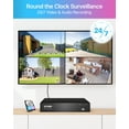 thumbnail image 5 of ZOSI 8CH CCTV PoE Security Camera System Outdoor with 2TB Hard Drive, 4pcs 4K Dome Surveillance Cameras, Two-way Audio, 5 of 9