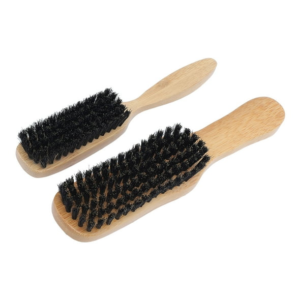 Cepillo de Aseo de Barba, Alerta de Bigote de Peinado Professional 2 PCS Cepillo de Barba Manija Ergonómica Portátil para Uso Diario