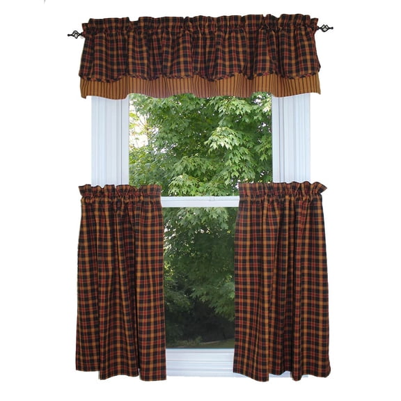 Homestead Black Fairfield Valance 72"x15.5" by Raghu