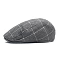 thumbnail image 2 of SikaFu Cross -Border Men's Peak Hat Lattice Casual Berets Loose Band To Adjust The Forward Hat Retro Literary Hat, 2 of 5