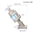 thumbnail image 2 of Angle Seat Valve Y Type Screw Thread Pneumatic Angle Seat Valve Air Flow Control Valve, 2 of 8