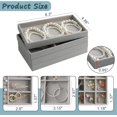 thumbnail image 2 of 8 Set Jewelry Organizer for Drawer Velvet Jewelry Trays, Jewelry Trays for Drawers Easy To Store Your Jewelry Storage Display Tray for Earring Necklace Rings Bracelet (Grey), 2 of 6