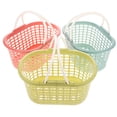 thumbnail image 1 of Miangastore 3Pcs Pink Bathroom Shower Storage Basket For Household Users, 1 of 9