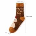 thumbnail image 3 of Thanksgiving Coral Fleece Socks Soft Plush Crew Socks With Heart Pattern Fuzzy Striped Cozy Indoor Home Socks For Women Cute Turkey Design Winter Warm Thick Non Slip Floor Socks Holiday Gift (I), 3 of 4