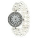 thumbnail image 2 of BRIGHTFUFU Pulsera de reloj de perlas para mujer con diamantes de imitación para fiestas de Navidad y brazaletes delicados de moda Vintage, suministros para regalos, 2 of 8