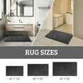 thumbnail image 3 of GTNSHUAI Extra Thick Luxury Chenille Bathroom Rug, Non-Slip Absorbent Bath Mat, 20" x 32", Dark Gray, 3 of 6