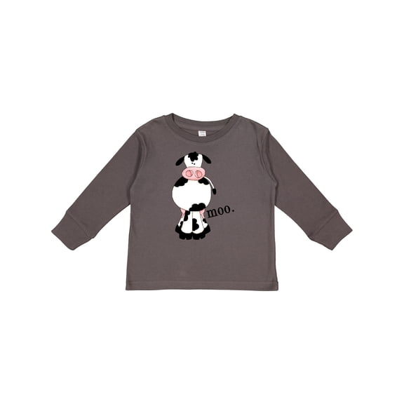 Inktastic Cow-moo. Boys or Girls Long Sleeve Toddler T-Shirt