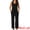Black, variant on DARING DIVA Women's Sleeveless Belted High Waisted Stretchy Jumpsuit S Blue