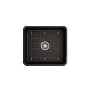 BOCCHI Classico Farmhouse Apron Front Fireclay 20 in. Single Bowl Kitchen Sink with Protective Bottom Grid and Strainer in Matte Black