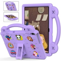 Kids Case Compatible with Lenovo Tab M10 TB-X505F/TB-X605F (10.1 inch),Cute Kids Kawaii Cover 3D Cartoon Handle & Stand Soft Silicone Shockproof Case,Lightpurple