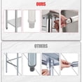 thumbnail image 3 of Yeshouse Mesa de acero inoxidable para preparación y trabajo con protector contra salpicaduras, mesa de cocina resistente con estante inferior ajustable y patas para restaurantes, hogares y hoteles, 3 of 7