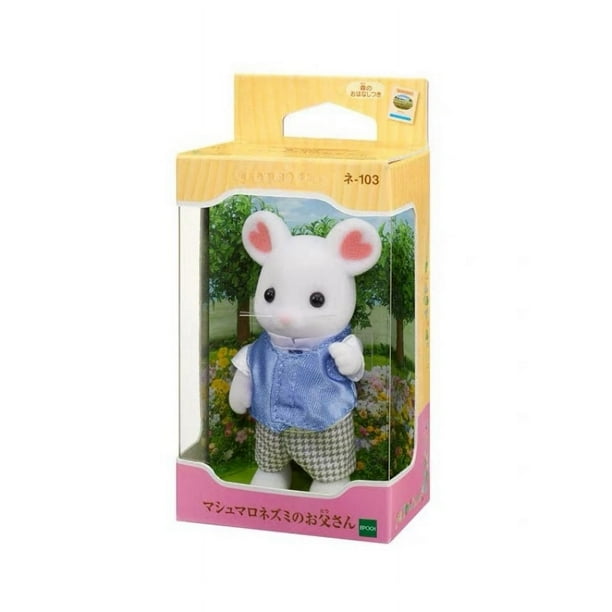 Caja de colección de juguetes de la serie Sylvanian Families con forma de ratón Marshmallow, ratón Love Mouse, modelo Kawaii, regalo de cumpleaños