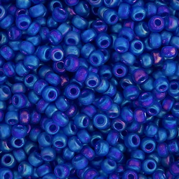 Miyuki Glass Seed Beads 11/0 (22gms), Cobalt Transparent AB Matte [DB0151]