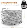 thumbnail image 2 of Dehydrator Rack Stainless Steel Stand Accessories Compatible with Air Fryer Crisp Lid 6 Quart, By SiCheer, 2 of 7