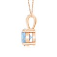 thumbnail image 2 of ANGARA Natural Classic Round 1.12 ct Aquamarine Solitaire Pendant in 14K Rose Gold for Women (Size-7mm) | March Birthstone, Birthday, Anniversary, Jewelry Gift for Women | Natural Aquamarine Necklace, 2 of 9