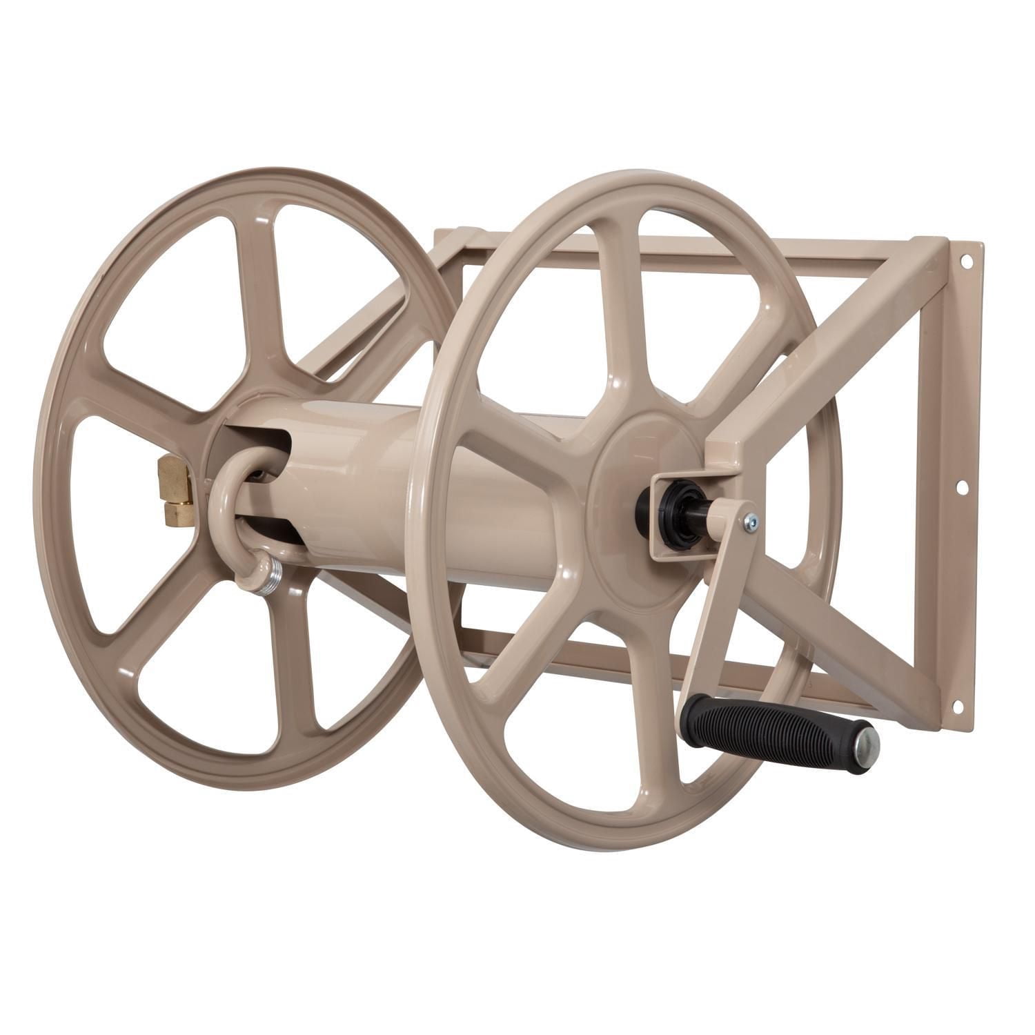 Liberty Garden 709 Steel Wall/Floor Mounted Hose Reel - Tan
