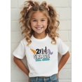 thumbnail image 1 of Girls' Grade Graphic Cotton T-Shirt - Playful Rainbow & Clouds Print, Loose Fit Round Neck Summer Top, Machine Washable Back-to-School Gift for 2nd Graders, Shirts for Girls, Casual Style Tee, 1 of 6