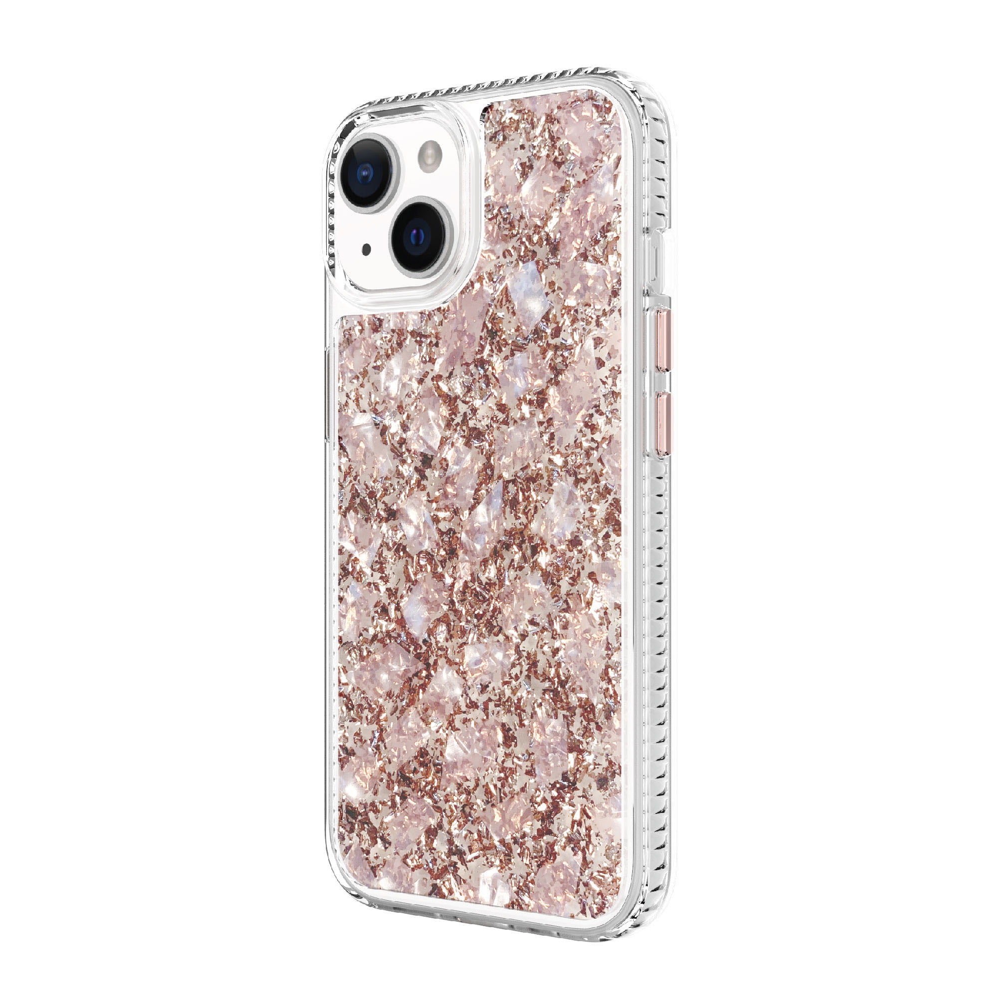 onn. Blush Fleck Shell Phone Case for iPhone 14 / iPhone 13