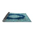 thumbnail image 2 of Ahgly Company Indoor Rectangle Medallion Light Blue Traditional Area Rugs, 7' x 9', 2 of 4