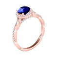 thumbnail image 2 of Aonejewelry 1.25 Ct. Ttw Interwine Shank Diamond and Tanzanite Ring In 14k Rose Gold, 2 of 4