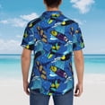 thumbnail image 4 of Pofeuu Hawaiian Style Print Hawaiian Shirt for Men Sleeves Casual Button Down Summer Beach Dress Shirts T-Shirts,Medium, 4 of 7