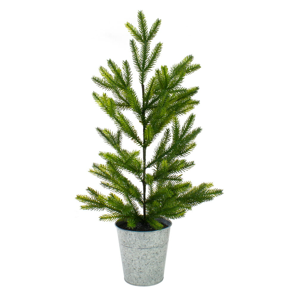 2' Potted Pine Medium Artificial Christmas Tree – Unlit - Walmart.com ...