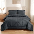 thumbnail image 2 of WISHEAD 7 Piece Queen Comforter Set Bed in a Bag, Ultra Soft Bedding Sets with Sheets & Pillowcases, All Season Quilted Luxury Bedding, Dark Gray, 2 of 9