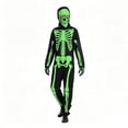 thumbnail image 2 of Glow in the Dark Skeleton Costume for Kids, Skelebones Costume, Bone Jumpsuit, Kids Halloween Dress Up 3-10 Years, 2 of 6