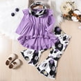 thumbnail image 2 of ZRBYWB Toddler Baby Girl Clothes Long Sleeve Solid Tops Pants 2 Piece Outfits Clothes Set For Children Clothes Kids Outfits, 2 of 9