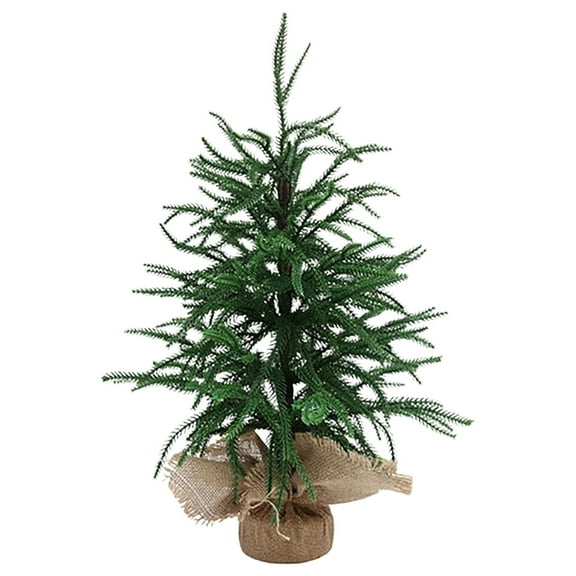 20" Feel Real Artificial Christmas Tree, Fir Christmas Tree, Premium Xmas Tree for Home, Office, Party Decoration, Includes Bag Base, Green