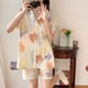 thumbnail image 1 of Japanese cute Hello Kitty high quality imitation cotton cardigan short sleeve pajamas women Summer High sense ladies home wear suit, 1 of 5