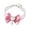 Pink, variant on L-Medium Pet Pearl Collar with Bow, Adjustable Pearl Cat Necklace, Elegant Dog Bow Collar for Medium Cats & Small to Medium Dogs, Pet Photo Prop for Parties (Size/Colour as Pictured)