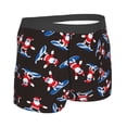 thumbnail image 3 of Balery Surfing Santa Men's Boxer Briefs, Soft and Breathable Cotton Underwear with nylon Waistband-Medium, 3 of 9