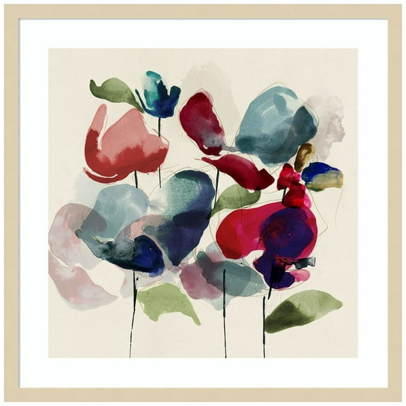 Amanti Art Florals Blending Forever II Wood Framed Wall Art Print
