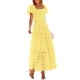 thumbnail image 1 of Vestido de Verano PRETTYGARDEN 2025 con Escote Cuadrado y Mangas Abullonadas, 1 of 8
