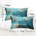 thumbnail image 2 of Set of 2 Throw Pillow Covers Modern Abstract Painting Blue White and Gray Decorative Sofa Pillow Cases Home Decor Standard Square 24x24 Inches Pillowcases, 2 of 6