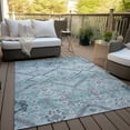 thumbnail image 6 of Addison Rugs Chantille Indoor/Outdoor Transitional Floral Teal Washable Rectangle Rug, 10' x 14', 6 of 6