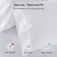 thumbnail image 5 of California Design Den 1000 Thread Count Standard Pillow Cases, 100% Cotton Sateen Weave, Soft Refined Set of 2 Standard Pillow Cases Fit Standard or Queen Size Pillows, Bright White, 5 of 9