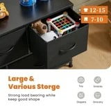 MCQ TV Stand with 5-Drawer Dresser for Bedroom, Living Room, Storage  Cabinet with 55 inch TV Stand for Adult, Black