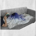 thumbnail image 6 of Watercolor Flower Soft Flannel Fleece Blanket, Single Large Petite Cornflower Plain Background Mother Earth Paint, Cozy Plush for Indoor and Outdoor Use, 60" x 80", Navy Blue White, by Ambesonne, 6 of 6